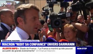 Stade de France: Emmanuel Macron réaffirme sa "confiance" envers Gérald Darmanin