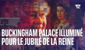 Les images du palais de Buckingham illuminé pour le jubilé d'Elizabeth II
