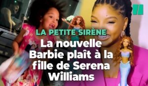 La fille de Serena Williams saute de joie devant sa Barbie Petite Sirène