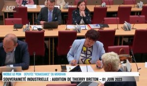 Audition à l'Assemblée nationale - Souveraineté industrielle européenne : audition de Thierry Breton