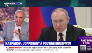 Garry Kasparov assure "qu'aucune négociation" n'est possible avec Vladimir Poutine