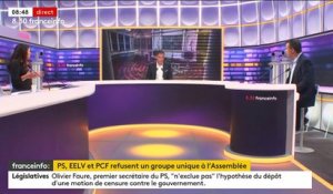 Nupes : "Tout va bien, nous nous entendons parfaitement", tente de rassurer Olivier Faure (PS)