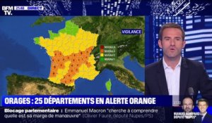 Orages: 25 départements restent placés en vigilance orange