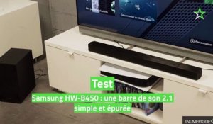 Test Samsung HW-B450 : une barre de son 2.1 simple et épurée