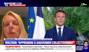 Edwige Diaz: "Emmanuel Macron essaye d'anticiper [pour pouvoir] faire porter la responsabilité de ses échecs aux oppositions"