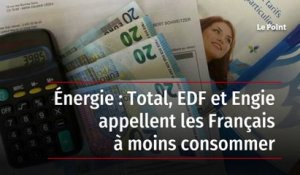 Énergie : Total, EDF et Engie appellent les Français à moins consommer