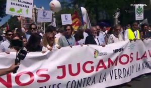 Des milliers de personnes à Madrid défilent contre le droit à l'avortement
