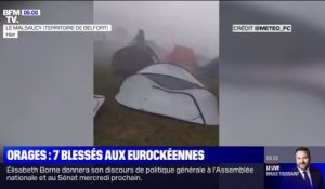 Les images des violents orages qui ont frappé les Eurockéennes de Belfort et fait 7 blessés
