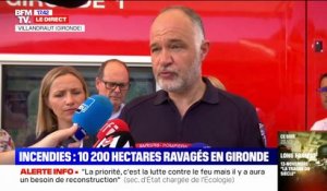 Incendies en Gironde: "110 départs de feu différents sur le département", depuis mardi selon le directeur départemental du SDISS