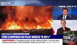 Incendies en Gironde : Depuis le Cap-Ferret, l'animateur Julien Courbet réclame sur BFM TV, "une loi plus punitive" pour les personnes qui jettent leurs mégots par terre