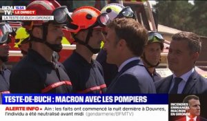 EN DIRECT - Emmanuel Macron remercie les secours mobilisés dans la lutte contre les incendies en Gironde
