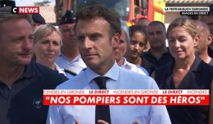 Emmanuel Macron : «Nos pompiers se sont battus»