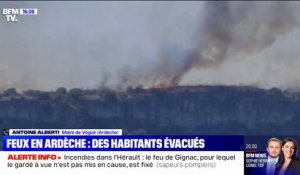Incendies en Ardèche: "Le haut du village a été évacué" par prévention annonce Antoine Alberti, maire de Vogüé (Ardèche)