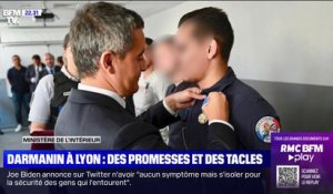 Gérald Darmanin à Lyon: des promesses aux policiers, des tacles à la mairie