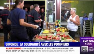 Incendie en Gironde: comment la solidarité s'organise autour des pompiers