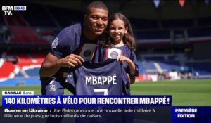Accueillie en héroïne par des supporters du PSG, Camille, 8 ans, atteinte d'une maladie rare, a rencontré Kylian Mbappé