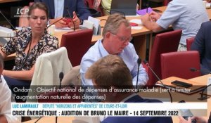 Audition à l'Assemblée nationale - Crise énergétique : audition de Bruno Le Maire