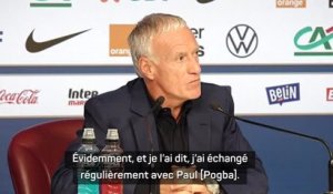 Bleus - Deschamps sur l'affaire Pogba : "Il est focus sur le terrain"