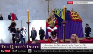Sky News - US President Joe Biden and his wife Jill have visited the Queen's coffin at Westminster Hall ahead of the monarch's state funeral tomorrow.  Latest    Sky 501, Virgin 602, Freeview 233 and YouTube