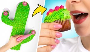 Gâteau en Forme de Cactus à Partir de Mini Cupcakes !