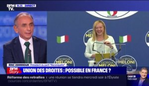 "Ils ont réussi à faire ce que j'ai raté en France": Éric Zemmour réagit au résultat des législatives en Italie