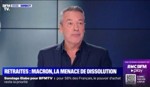 ÉDITO - Retraites: la menace de dissolution de Macron face à la motion de censure