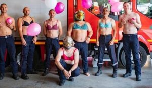 Pour octobre rose, ces pompiers des Landes sensibilisent au cancer du sein en posant... en soutien-gorge