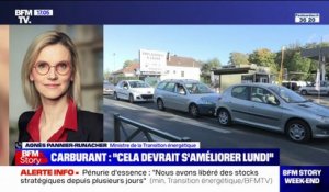 Carburant: "La situation devrait s'améliorer au fil de la journée" de lundi, annonce Agnès Pannier-Runacher