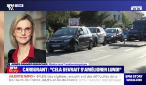 Carburant: Agnès Pannier-Runacher "salue" l'avancée chez TotalEnergies et attend "des mesures" de la part de la direction d'Esso-ExxonMobil
