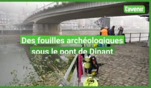 Des fouilles archéologiques sous le pont de Dinant
