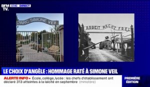 Le choix d'Angèle - L'hommage raté à Simone Veil à cause d'un portique trop proche de celui d'Auschwitz