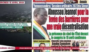 Le titrologue du Mercredi 13 Avril 2022/ Réconciliation nationale: Tout sur les fausses manoeuvres de gbagbo...
