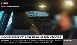 Lille - Regardez les images choc d'un chauffeur de VTC qui a été très violemment agressé dans sa voiture et hurlant pour demander de l'aide : "Elle veut me tuer !"