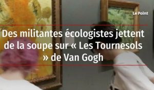 Des militantes écologistes jettent de la soupe sur « Les Tournesols » de Van Gogh
