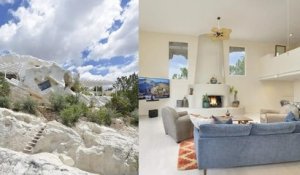 Cette maison nichée sur un flanc de falaise se confond avec la roche et est en vente pour moins d'1 million d'euros