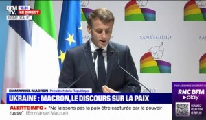 Emmanuel Macron: "Ne laissons pas la paix être capturée par le pouvoir russe"