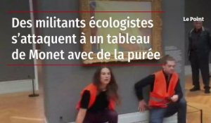 Des militants écologistes s’attaquent à un tableau de Monet avec de la purée