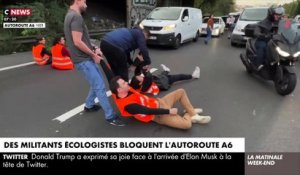 Un collectif écologiste bloque momentanément l'autoroute A6a, au sud de Paris - Des bagarres éclatent avec des automobilistes excédés