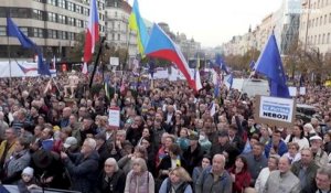 République tchèque : manifestation de soutien à l'Ukraine, à Prague
