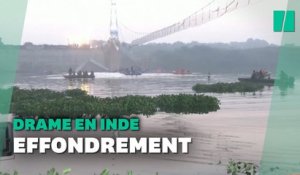 En Inde, les images de l’effondrement du pont suspendu qui a fait plus de 130 morts