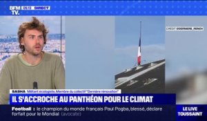 Le militant écologiste qui a mis en berne le drapeau du Panthéon s'explique sur son geste sur BFMTV