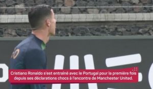 Portugal - Ronaldo s'entraîne avec le Portugal après son interview sur la "trahison"