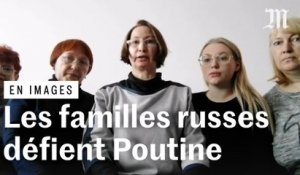 Poutine attaqué par des mères et épouses de soldats russes