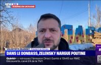 Volodymyr Zelensky en déplacement à Sloviansk, dans le Donbass, au plus près du front