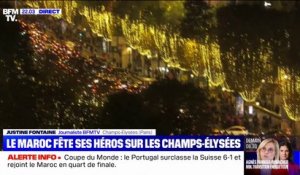 Mondial: concert de klaxons sur les Champs-Élysées après la qualification du Maroc en quarts de finale