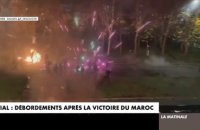 Coupe du monde : Regardez les images des incidents dans plusieurs villes de France et à Bruxelles après la victoire du Maroc hier soir et certaines manifestations qui ont dégénérées