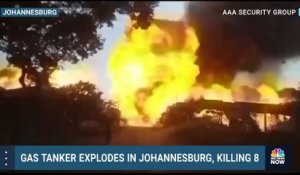 Découvrez les images impressionnantes de l'explosion d'un camion-citerne de gaz à Boksburg, à l'est de Johannesburg - Dix personnes sont mortes et une quarantaine d'autres ont été blessées