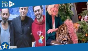 Emmanuel Macron au bowling, Marine Le Pen et ses chats… Le Noël des politiques en images !
