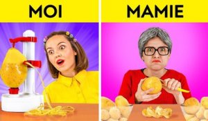 MOI VS MAMIE || Gadgets de Cuisine TikTok VS Astuces Virales & Conseils de Parents par 123 GO!