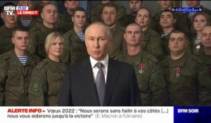 Vladimir Poutine: "Ensemble, nous allons surmonter tous les obstacles (...) et nous allons gagner"
